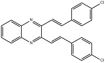 2,3-bis[(E)-2-(4-chlorophenyl)ethenyl]quinoxaline Struktur