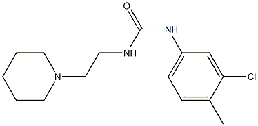 1-(3-chloro-4-methylphenyl)-3-(2-piperidin-1-ylethyl)urea Struktur