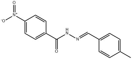 N-[(E)-(4-methylphenyl)methylideneamino]-4-nitrobenzamide Struktur