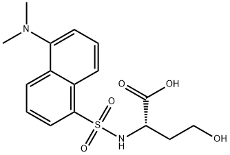 2-[[5-(dimethylamino)naphthalen-1-yl]sulfonylamino]-4-hydroxybutanoic acid Struktur