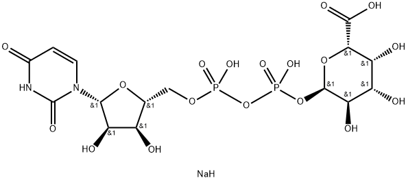 Uridine 5'-diphospho-galuronic acid trisodium Struktur