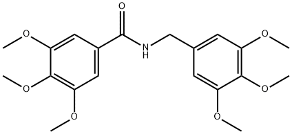 3,4,5-trimethoxy-N-[(3,4,5-trimethoxyphenyl)methyl]benzamide Struktur