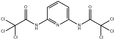 2,2,2-trichloro-N-[6-[(2,2,2-trichloroacetyl)amino]pyridin-2-yl]acetamide Struktur