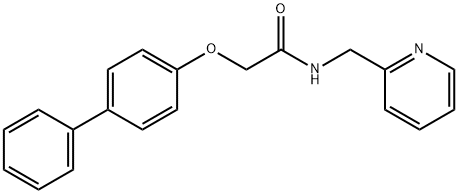 2-(4-phenylphenoxy)-N-(pyridin-2-ylmethyl)acetamide Struktur