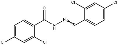 2,4-dichloro-N-[(E)-(2,4-dichlorophenyl)methylideneamino]benzamide Struktur