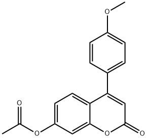 [4-(4-methoxyphenyl)-2-oxochromen-7-yl] acetate Struktur