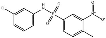 N-(3-chlorophenyl)-4-methyl-3-nitrobenzenesulfonamide Struktur