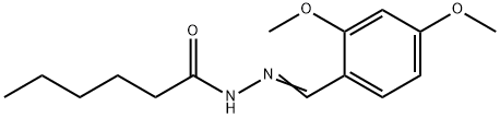 N-[(E)-(2,4-dimethoxyphenyl)methylideneamino]hexanamide Struktur