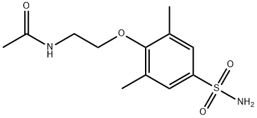 N-[2-(2,6-dimethyl-4-sulfamoylphenoxy)ethyl]acetamide Struktur