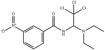 3-nitro-N-[2,2,2-trichloro-1-(diethylamino)ethyl]benzamide Struktur