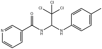 N-[2,2,2-trichloro-1-(4-methylanilino)ethyl]pyridine-3-carboxamide Struktur