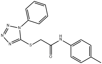 N-(4-methylphenyl)-2-(1-phenyltetrazol-5-yl)sulfanylacetamide Struktur