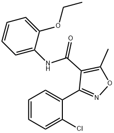 3-(2-chlorophenyl)-N-(2-ethoxyphenyl)-5-methyl-1,2-oxazole-4-carboxamide Struktur