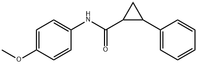 N-(4-methoxyphenyl)-2-phenylcyclopropane-1-carboxamide Struktur