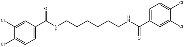 3,4-dichloro-N-[6-[(3,4-dichlorobenzoyl)amino]hexyl]benzamide Struktur