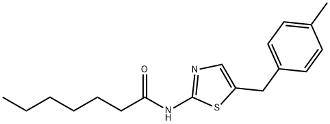 N-[5-[(4-methylphenyl)methyl]-1,3-thiazol-2-yl]heptanamide Struktur