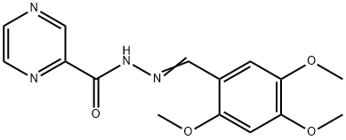 N-[(E)-(2,4,5-trimethoxyphenyl)methylideneamino]pyrazine-2-carboxamide Struktur