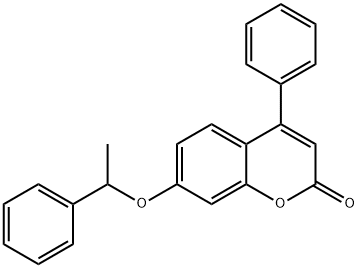 4-phenyl-7-(1-phenylethoxy)chromen-2-one Struktur