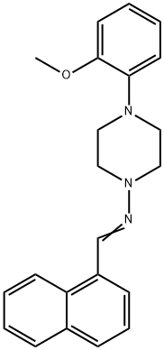 (E)-N-[4-(2-methoxyphenyl)piperazin-1-yl]-1-naphthalen-1-ylmethanimine Struktur