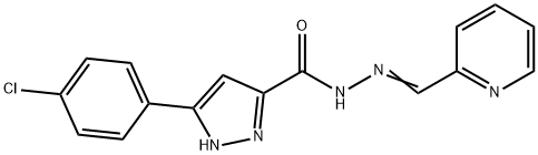 3-(4-chlorophenyl)-N-[(E)-pyridin-2-ylmethylideneamino]-1H-pyrazole-5-carboxamide Struktur