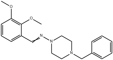 (E)-N-(4-benzylpiperazin-1-yl)-1-(2,3-dimethoxyphenyl)methanimine Struktur