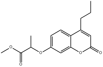 methyl 2-(2-oxo-4-propylchromen-7-yl)oxypropanoate Struktur