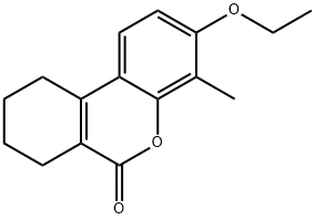 3-ethoxy-4-methyl-7,8,9,10-tetrahydrobenzo[c]chromen-6-one Struktur