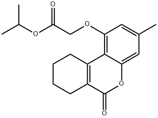 propan-2-yl 2-[(3-methyl-6-oxo-7,8,9,10-tetrahydrobenzo[c]chromen-1-yl)oxy]acetate Struktur