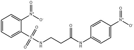 N-(4-nitrophenyl)-3-[(2-nitrophenyl)sulfonylamino]propanamide Struktur