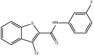 3-chloro-N-(3-fluorophenyl)-1-benzothiophene-2-carboxamide Struktur