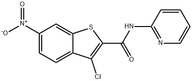 3-chloro-6-nitro-N-pyridin-2-yl-1-benzothiophene-2-carboxamide Struktur