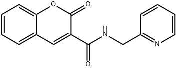 2-oxo-N-(pyridin-2-ylmethyl)chromene-3-carboxamide Struktur