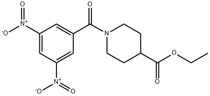 ethyl 1-(3,5-dinitrobenzoyl)piperidine-4-carboxylate Struktur