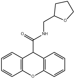 N-(oxolan-2-ylmethyl)-9H-xanthene-9-carboxamide Struktur