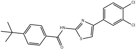 4-tert-butyl-N-[4-(3,4-dichlorophenyl)-1,3-thiazol-2-yl]benzamide Struktur