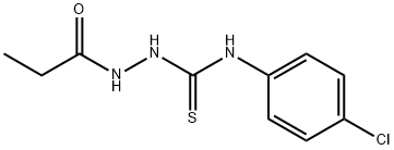 1-(4-chlorophenyl)-3-(propanoylamino)thiourea Struktur