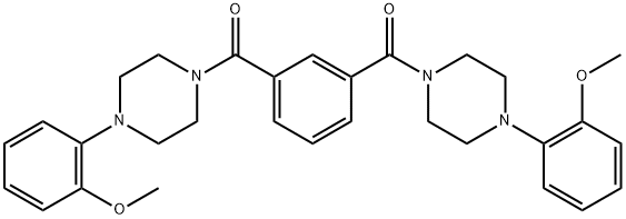 [3-[4-(2-methoxyphenyl)piperazine-1-carbonyl]phenyl]-[4-(2-methoxyphenyl)piperazin-1-yl]methanone Struktur