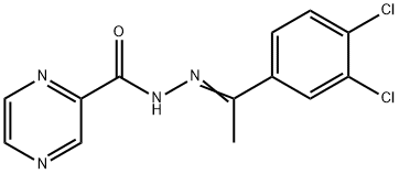 N-[(Z)-1-(3,4-dichlorophenyl)ethylideneamino]pyrazine-2-carboxamide Struktur