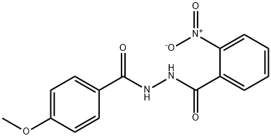 N'-(4-methoxybenzoyl)-2-nitrobenzohydrazide Struktur