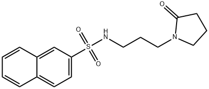 N-[3-(2-oxopyrrolidin-1-yl)propyl]naphthalene-2-sulfonamide Struktur