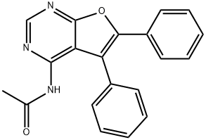 N-(5,6-diphenylfuro[2,3-d]pyrimidin-4-yl)acetamide Struktur