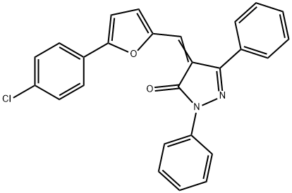 4-[[5-(4-chlorophenyl)furan-2-yl]methylidene]-2,5-diphenylpyrazol-3-one Struktur