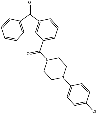 4-[4-(4-chlorophenyl)piperazine-1-carbonyl]fluoren-9-one Struktur