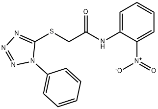 N-(2-nitrophenyl)-2-(1-phenyltetrazol-5-yl)sulfanylacetamide Struktur