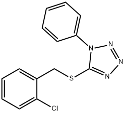 5-[(2-chlorophenyl)methylsulfanyl]-1-phenyltetrazole Struktur