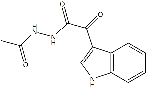 N'-acetyl-2-(1H-indol-3-yl)-2-oxoacetohydrazide Struktur