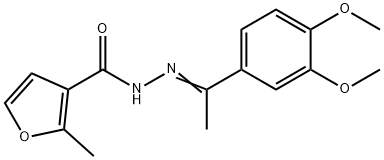 N-[(E)-1-(3,4-dimethoxyphenyl)ethylideneamino]-2-methylfuran-3-carboxamide Struktur