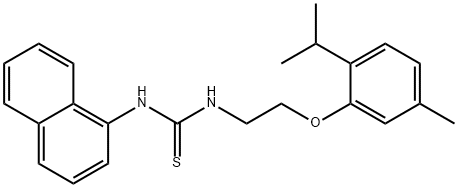 1-[2-(5-methyl-2-propan-2-ylphenoxy)ethyl]-3-naphthalen-1-ylthiourea Struktur