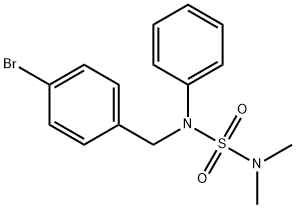 N-[(4-bromophenyl)methyl]-N-(dimethylsulfamoyl)aniline Struktur