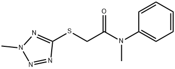 N-methyl-2-(2-methyltetrazol-5-yl)sulfanyl-N-phenylacetamide Struktur